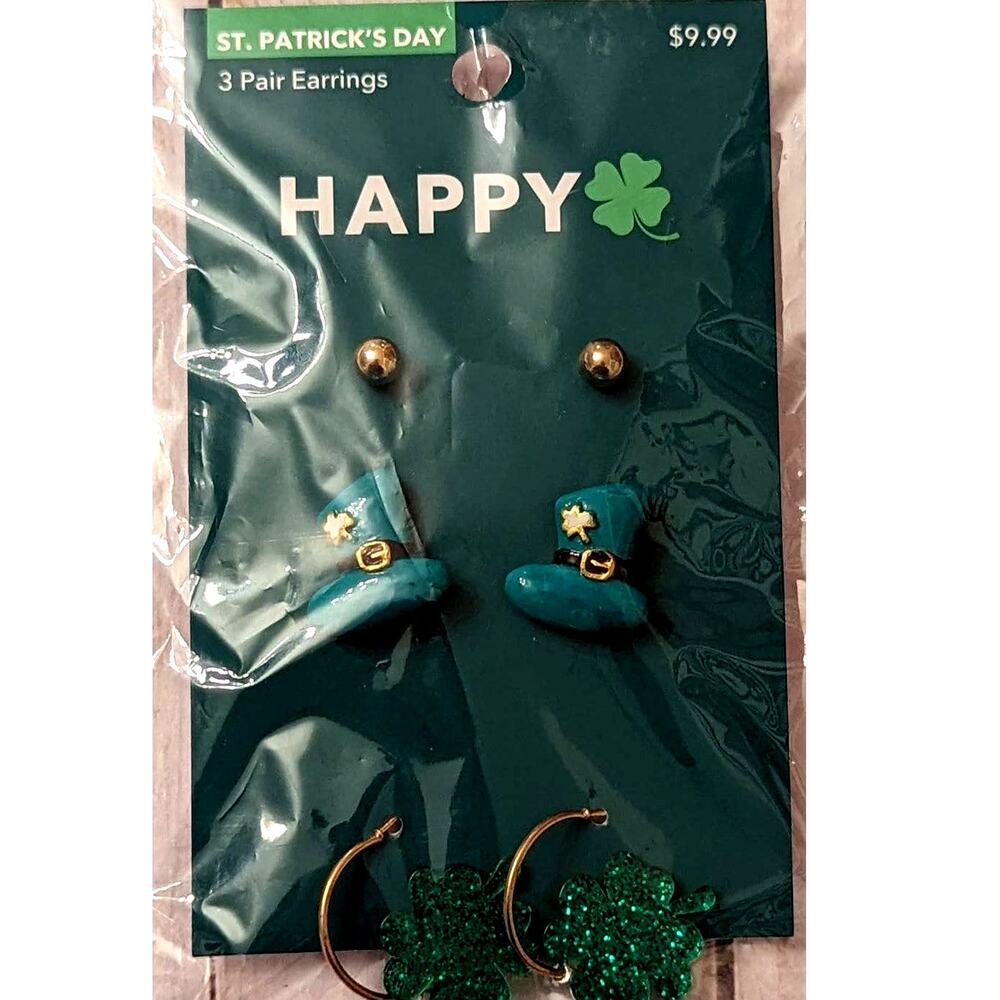 New Saint Patrick Earrings (3 Pair)